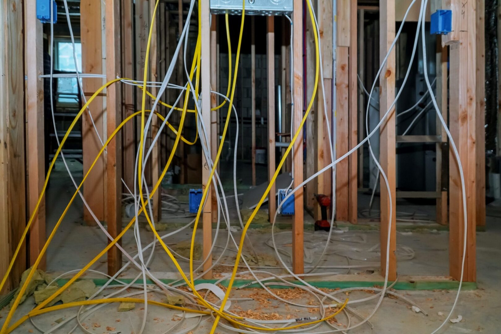 Rough-in electrical wiring during tenant buildouts and renovation in Maryland commercial properties